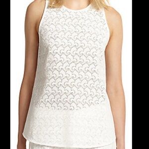 Theory M White Eyelet Top
